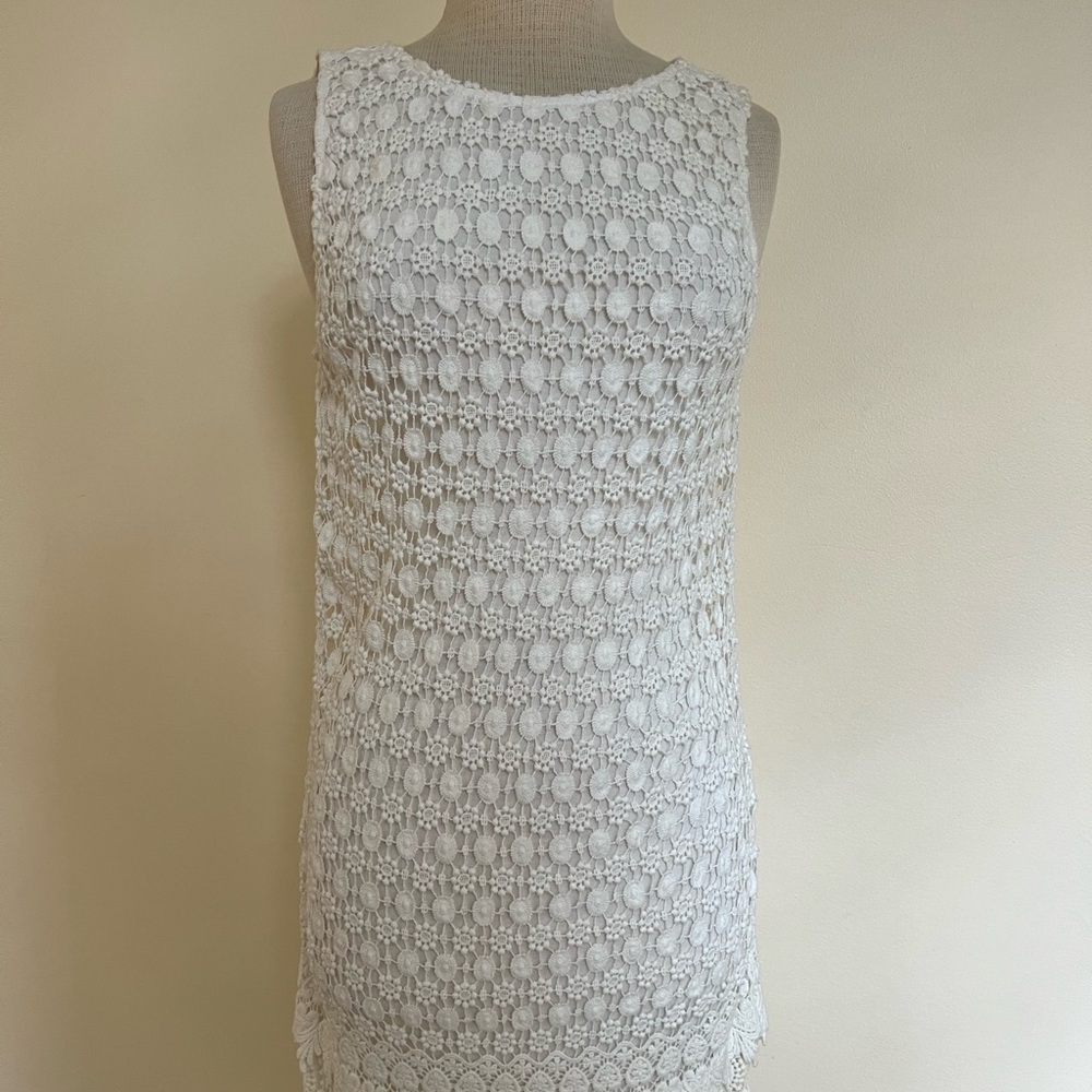 White Lace Midi Dress